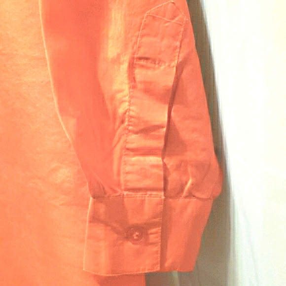 SILK CEDARS SPORT ORANGE BLOUSE SZ S - Picture 3 of 8